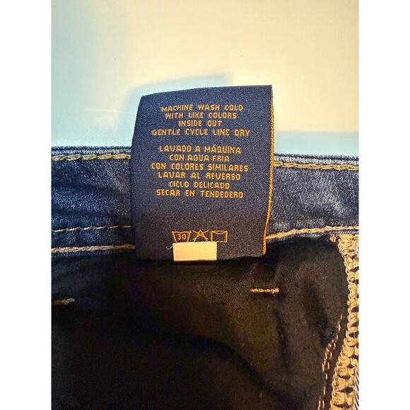 Seven7 Bootcut Jeans Size 14 Embroidered Pockets Mid Rise Coastal cowgirl Chic - Picture 7 of 12